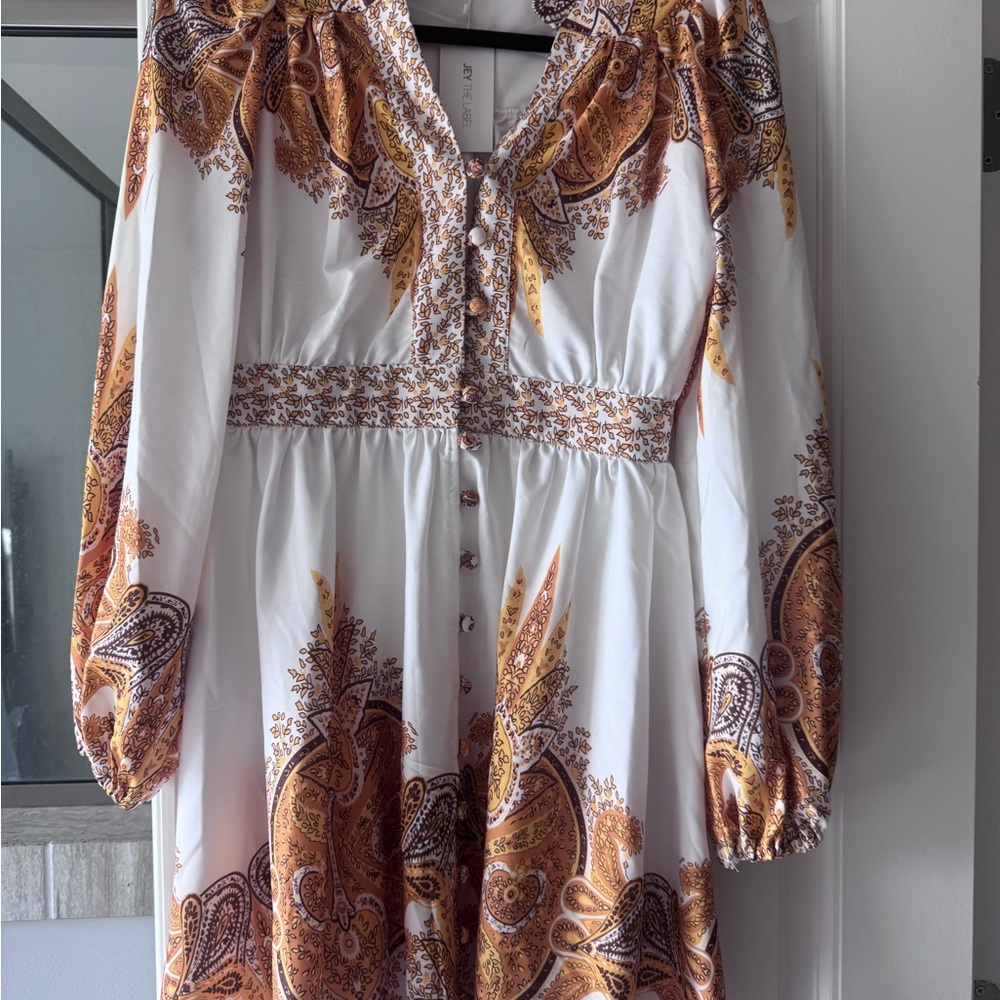 Elegant Paisley Print Dress